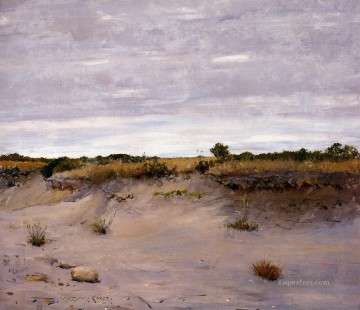 風景 Painting - 風に吹かれる砂 シネコック ロングアイランド 印象派 ウィリアム・メリット チェイスの風景
